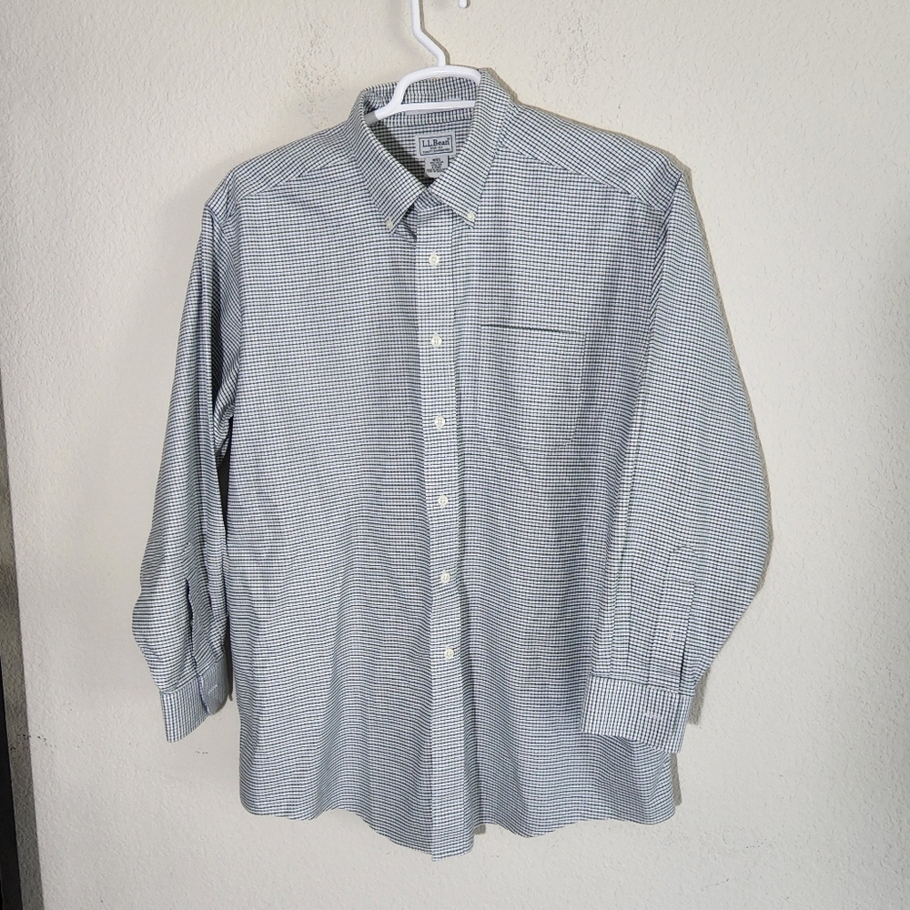 LLBean Mens Cotton 17 1/2-33 ‎ Long Sleeve